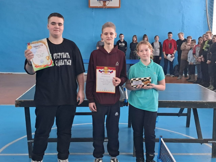 Турнир по шахматам,шашкам и настольному теннису..